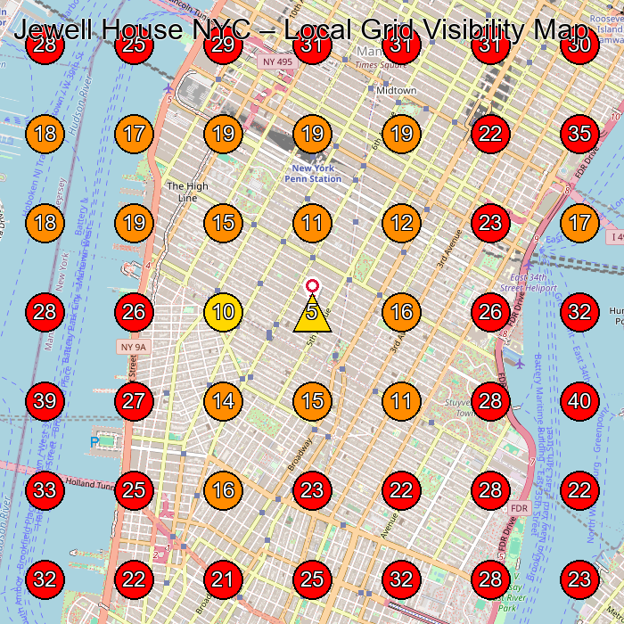 Jewell House NYC GeoGrid visibility map for Wellness Program in Brooklyn